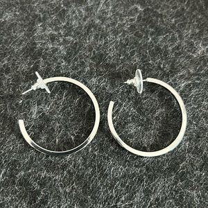 Silver hoop earrings